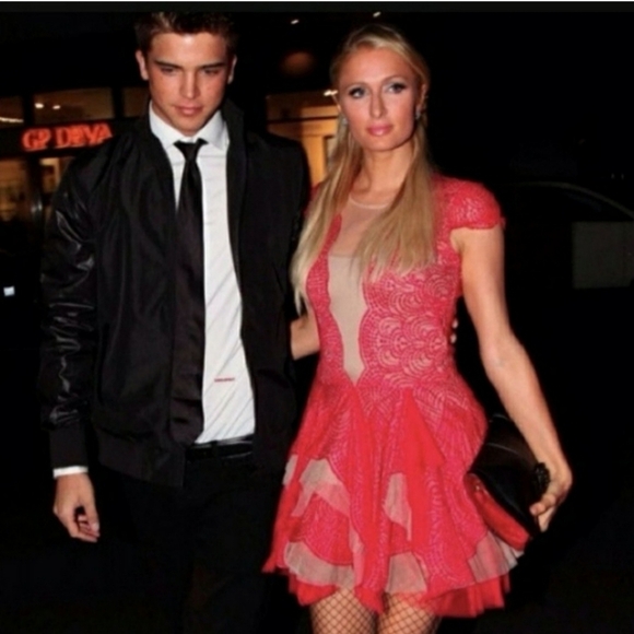 BCBGMAXAZRIA Scarlet Red Lace Mesh Tiered Layered Tulle Rochelle Fairy Dress 2 - Picture 9 of 10